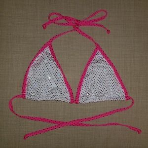 NWOT white and pink sequin Bikini